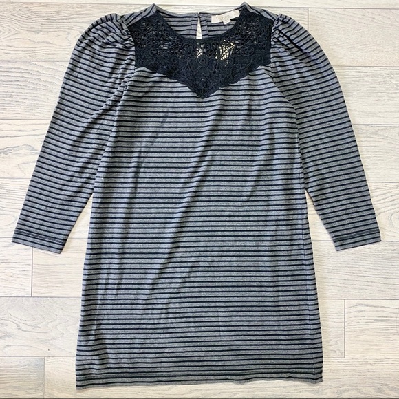 LOFT Striped Crochet Dress - Picture 3 of 5